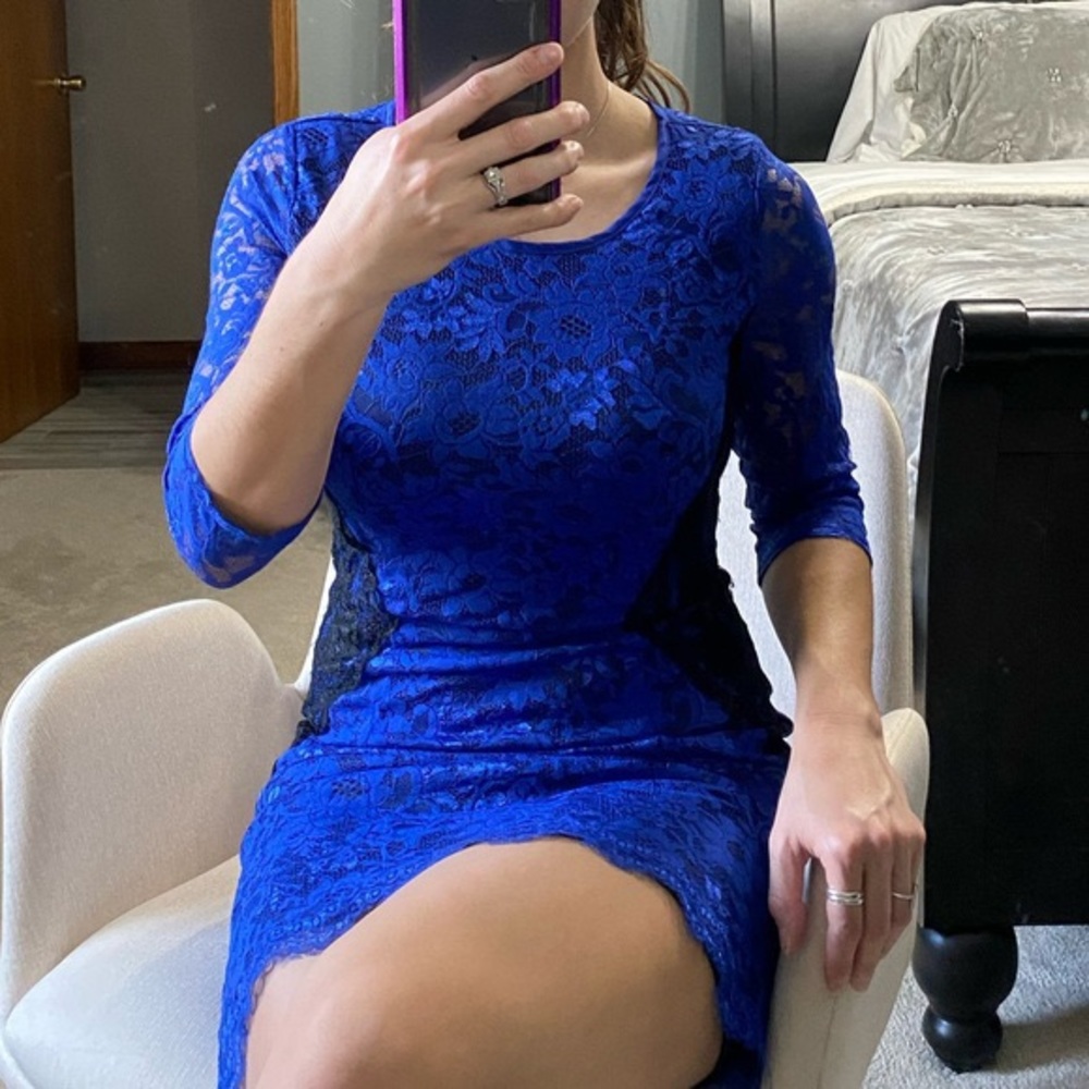 Black and blue Bar iii dress